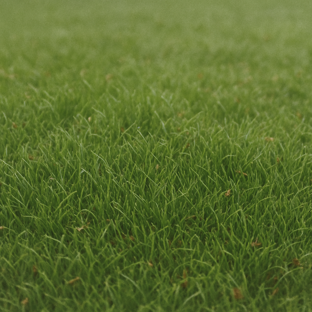 fresh lawn grown after lawn aeration