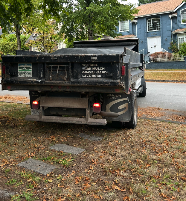 truck unload soil