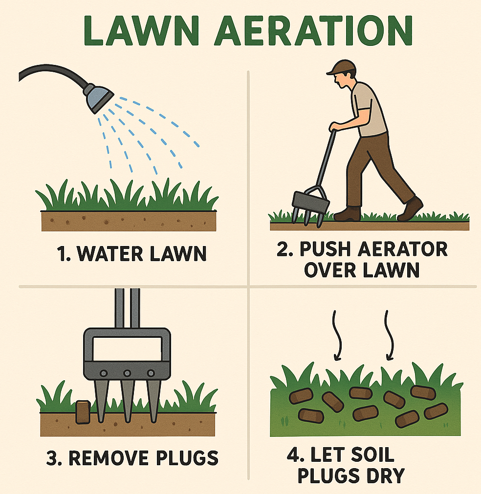 instruction of lawn aeration