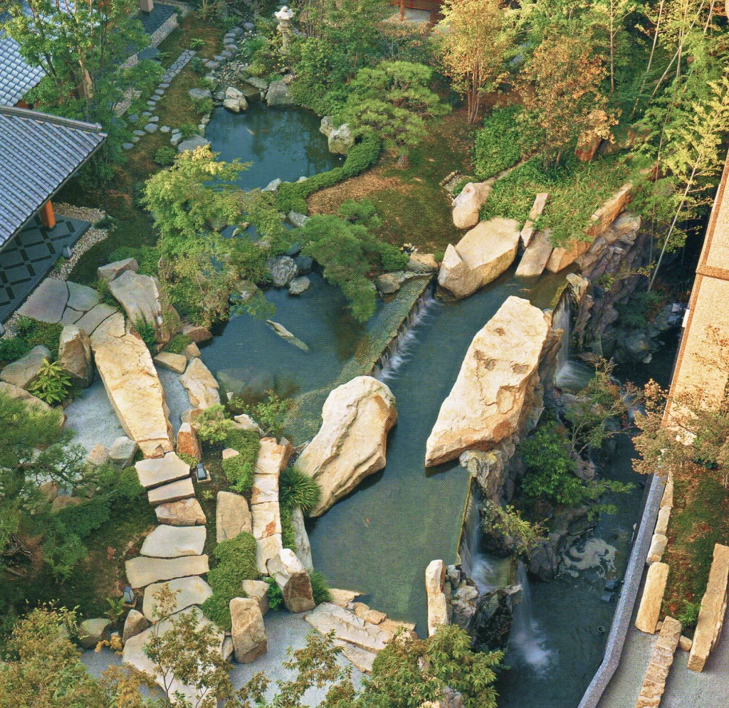Japanese garden water feature